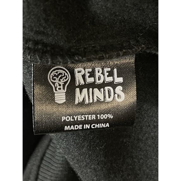Rebel Minds Hoodie Mens 4XL Black Always Thinking Big Lego Brick Graphic - Picture 5 of 10